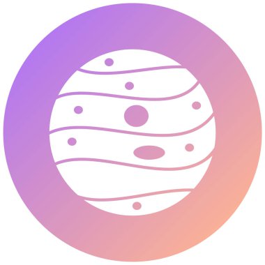 Gezegen. Web simgesi vektör illüstrasyonu