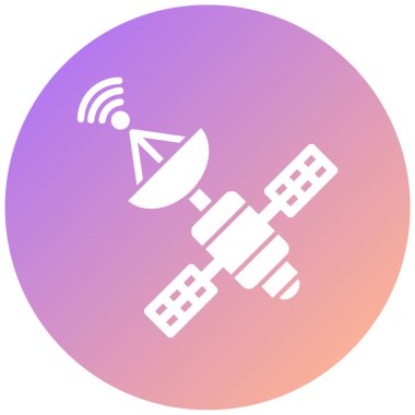 Uydu. Web simgesi basit illüstrasyon