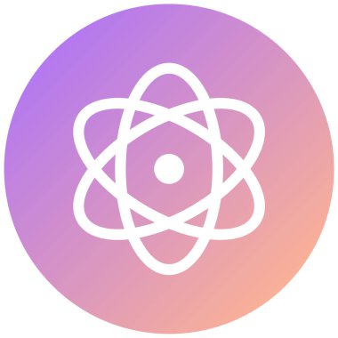 atom. Web simgesi basit illüstrasyon