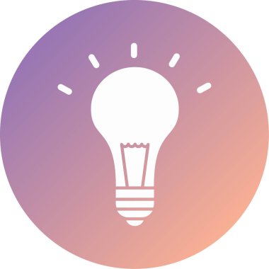 Ampul. Web simgesi basit illüstrasyon