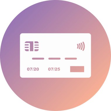 Kredi kartı vektör simgesi modern basit tasarım