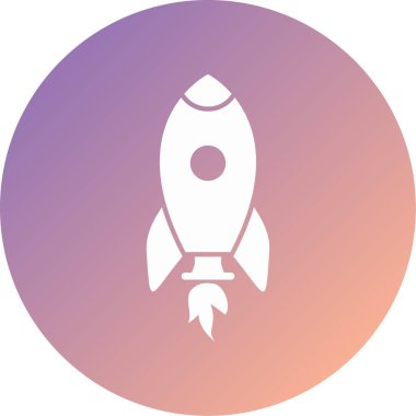 roket simgesi, vektör illüstrasyonu