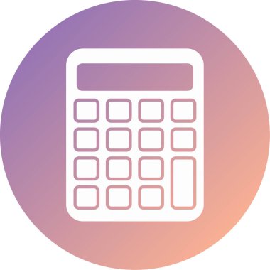 Hesap makinesi. Web simgesi basit illüstrasyon