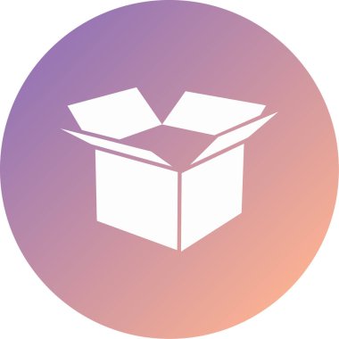 Kutu. Web simgesi basit illüstrasyon