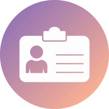 ID kart vektör simgesi modern basit tasarım