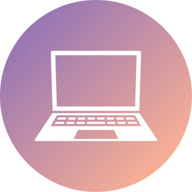 dizüstü bilgisayar web simgesi basit illüstrasyon