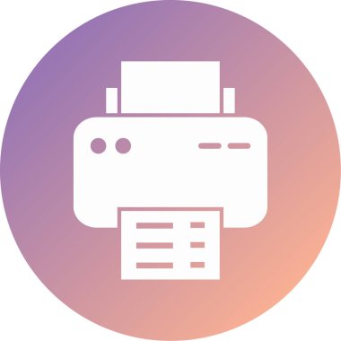 Yazıcı. Web simgesi basit illüstrasyon