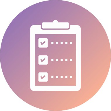 Yapılacaklar listesi web simgesi basit illüstrasyon