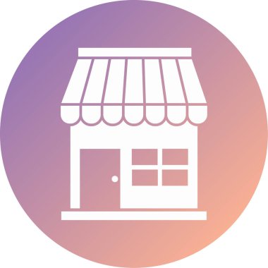 Dükkan. Web simgesi basit illüstrasyon