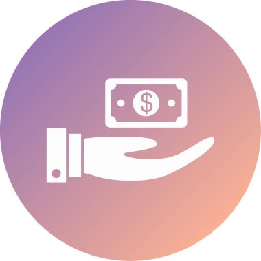 Dolar. Web simgesi basit illüstrasyon