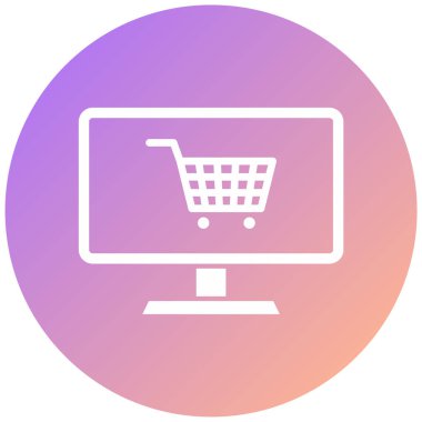 Alışveriş arabası. Basit resimleme