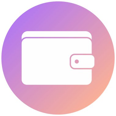 Cüzdan. Web simgesi basit illüstrasyon