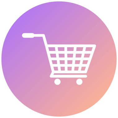 Alışveriş arabası. Basit resimleme