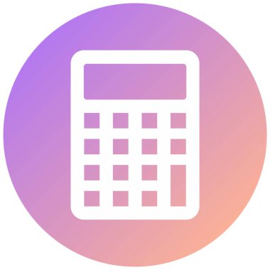 Hesap makinesi. Web simgesi basit illüstrasyon