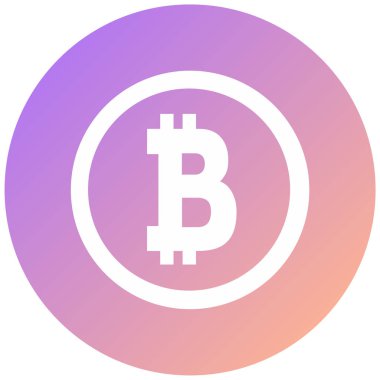 bitcoin. Web simgesi basit illüstrasyon