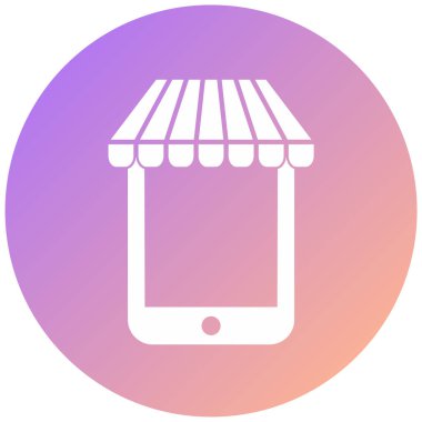 Cep telefonu. Web simgesi basit illüstrasyon