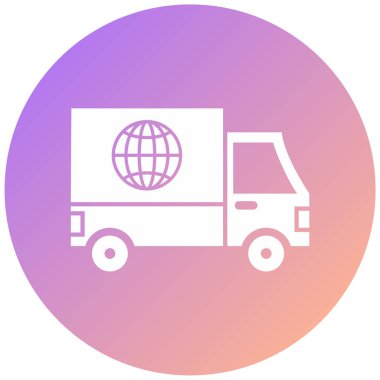 Teslimat. Web simgesi basit illüstrasyon