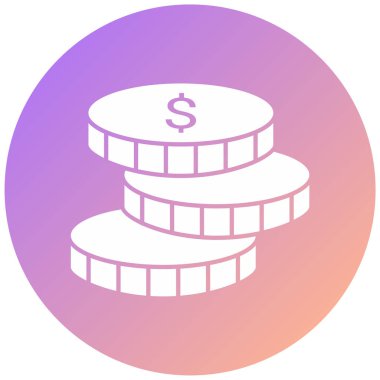 Bozuk para. Web simgesi basit illüstrasyon