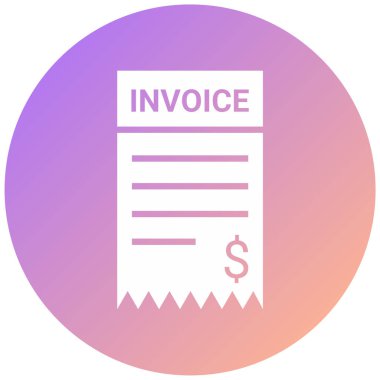 Fatura. Web simgesi basit illüstrasyon