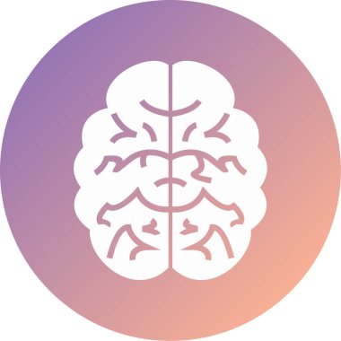 Beyin. Web simgesi basit illüstrasyon