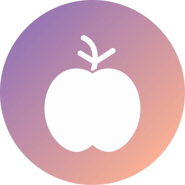 Elma. Web simgesi basit illüstrasyon