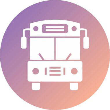 Otobüs. Web simgesi basit illüstrasyon