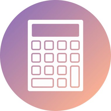 hesap makinesi simgesi, vektör illüstrasyonu