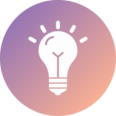 Ampul simgesinin vektör illüstrasyonu