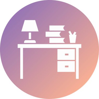 Masa. Web simgesi basit illüstrasyon