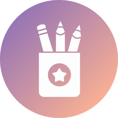 Kalem. Web simgesi basit illüstrasyon