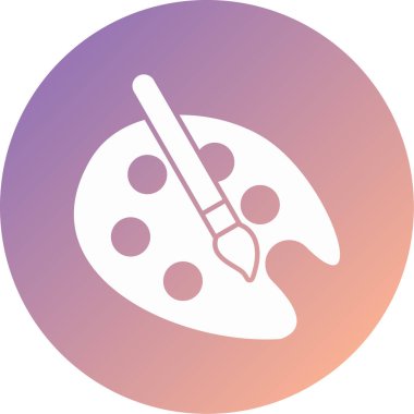 boya fırçası simgesi, vektör illüstrasyonu