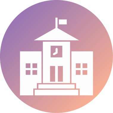 Üniversite binası. Basit resimleme