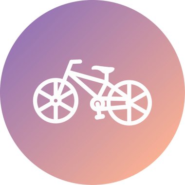 Benzersiz bisiklet ikonu vektör illüstrasyonu