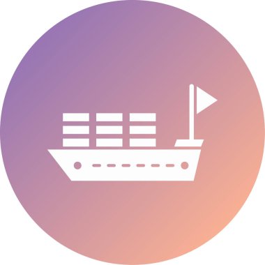 Gemi. Web simgesi basit illüstrasyon