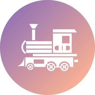 tren web simgesi basit illüstrasyon