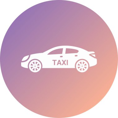 Taksi arabası. Web simgesi basit illüstrasyon