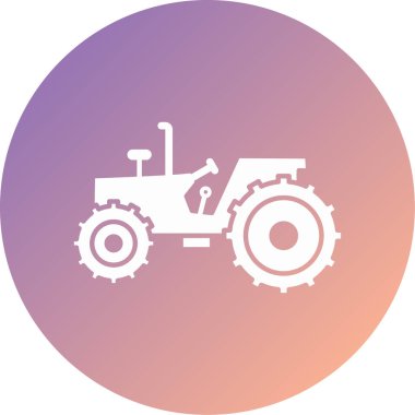 Traktör vektör simgesi modern basit illüstrasyon