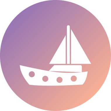 Modern yat simgesinin vektör çizimi