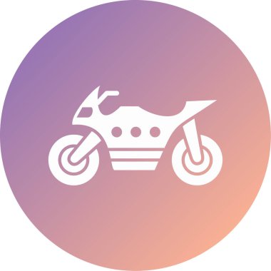 Motorsiklet. Web simgesi basit illüstrasyon