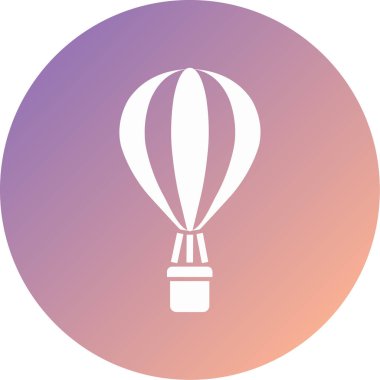 sıcak hava balonu simgesi, vektör illüstrasyonu