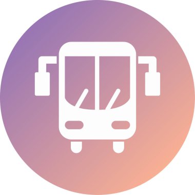 Otobüs. Web simgesi basit illüstrasyon