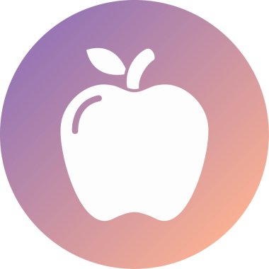 Elma. Web simgesi basit illüstrasyon