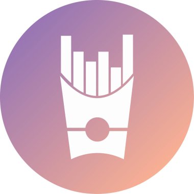 Patates kızartması kutsal kişilerin resmi, vektör çizim