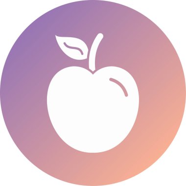 Elma. Web simgesi basit illüstrasyon