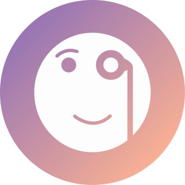 Mutlu bir yüzün vektör çizimi