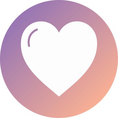 Kalp. Web simgesi basit illüstrasyon