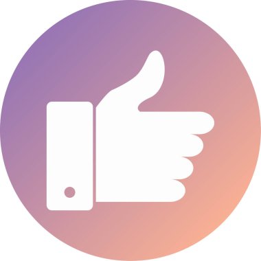 başparmak yukarı simgesi, vektör illüstrasyonu