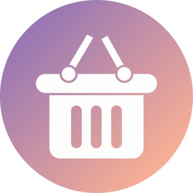 Alışveriş sepeti vektör simgesi