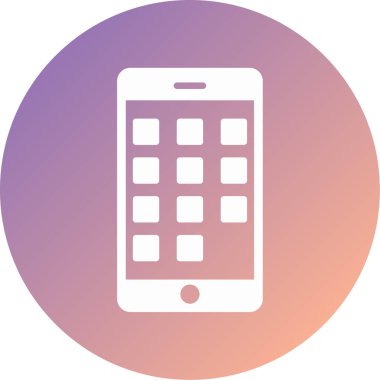 Cep telefonu. Web simgesi basit tasarım