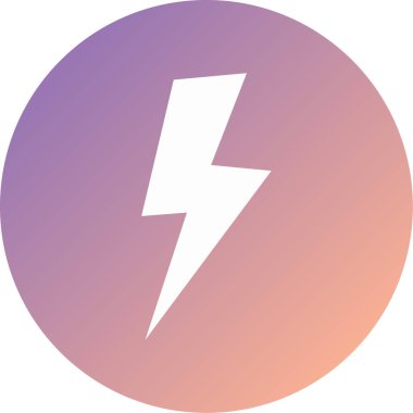 Yıldırım. Web simgesi basit illüstrasyon